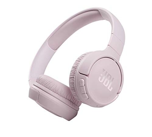 JBL TUNE 510BT – Auriculares inalámbricos on-ear con tecnología Bluetooth, ligeros, cómodos y plegables, hasta 40h de batería, Siri y Asistente de Google, con conexión multipunto, rosa
