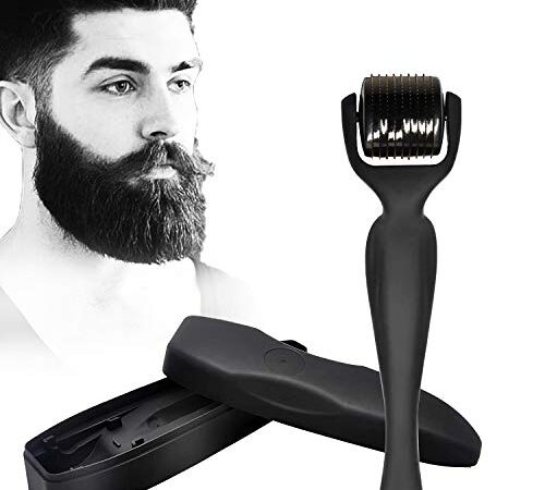 LATTCURE Rodillo de crecimiento de barba, Dermaroller de 0,5 mm, MicroneedlingRoller, Beard Rolleraus para el cuidado de la barba, que le da una barba sexy