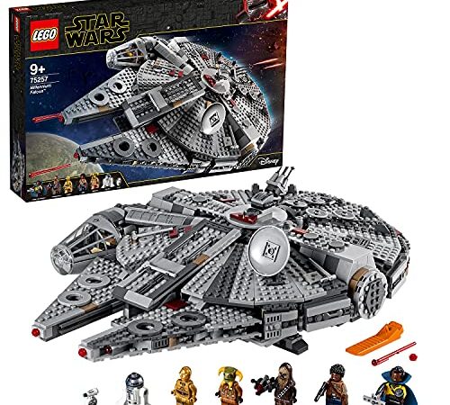 LEGO 75257 Star Wars Halcón Milenario Set de Construcción de Nave Espacial con Mini Figuras de Chewbacca, Lando, C-3PO, R2-D2
