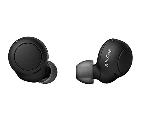 Sony WF-C500 - Auriculares "True Wireless", Hasta 20 horas de autonomía con funda de carga, Compatible con Voice Assistant, Micrófono incorporado para llamadas telefónicas, Conexión Bluetooth, Negro