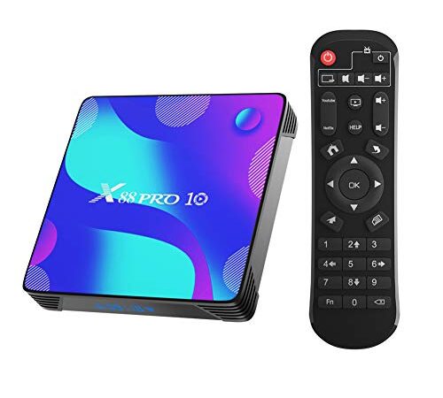 Android 11 TV Box,Turewell 2GB RAM 16GB ROM RK3318 Quad-Core 64bit Cortex-A53 Support 2.4/5.0GHz Dual-Band WiFi BT4.0 3D 4K 1080P H.265 10/100M Ethernet HD2.0 Smart TV Box