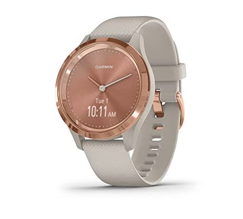 Garmin vívomove 3S, Smartwatch híbrido con pantalla oculta 39 mm, Rose Gold y Tundra