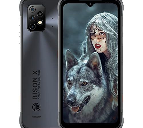 Movil Resistente, UMIDIGI Bison X10 Teléfonos Movil Libres,6.53'' HD 6150mAh Batería IP68/IP69K 20MP+8MP Cámara 4GB+128GB Android 11 4G Smartphone Libre