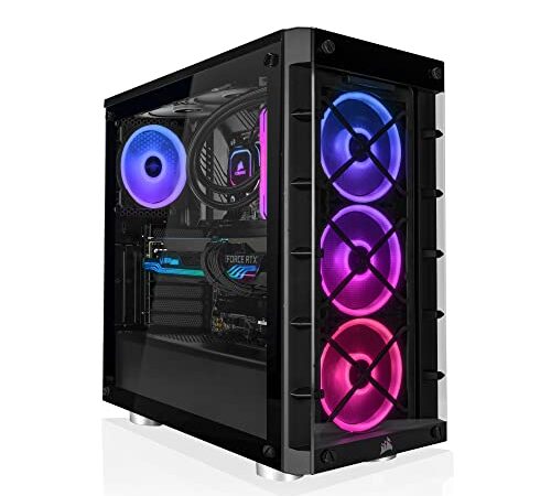 PC Gaming - Megaport iCUE Ordenador Gaming PC Intel Core i9 12900K 16-Núcleos a 5,20GHz Turbo • Windows 11 • Nvidia GeForce RTX3090 • 64GB DDR4 • 2 x 2TB M.2 SSD • Refrigeración por Agua • Ordenador