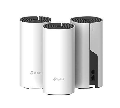 TP-Link Deco M4 (3-Pack) - Mesh Wi-Fi AC1200, cobertura de hasta 370 m², se adapta a pisos y hogares de varias plantas, modos de trabajo múltiple, 2 x puertos Gigabit por unidad