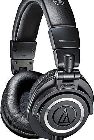 Audio-Technica M50x Auriculares de estudio profesionales para grabación de estudio, creadores, DJ, juegos, podasts y escucha diaria