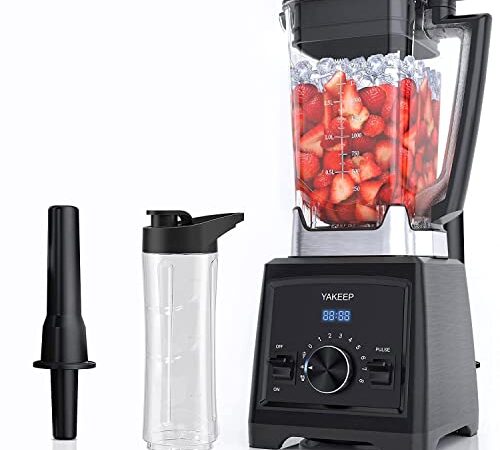 Batidora Smoothie 2000W,Blender Batidora Envases de Tritan con 8 Velocidades Adjustables, para Deportes, Viajes