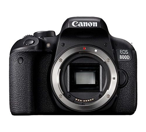 Canon EOS 800D - Cámara réflex de 24.2 MP (pantalla táctil de 3.0'', NFC, Dual Pixel CMOS AF, Bluetooth,45 puntos AF, 6 fps, Full HD, WiFi) negro - solo cuerpo