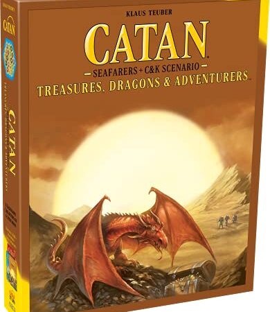 Catan | Catan Treasure, Dragons & Adventurers | Expansión del Juego de Mesa | A Partir de 8 años | 3 a 4 Jugadores | Tiempo de Juego de 90 Minutos