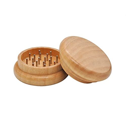 Grinder clásico de madera de bambú - Molinillo de hierbas - Picador de especias