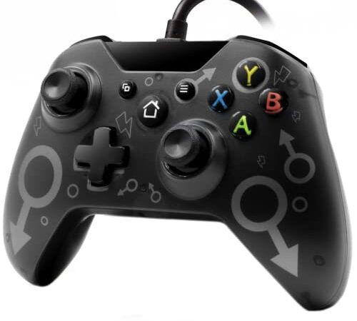 Mando Xbox One con Cable, Wired USB Joystick PC Gamepad para Microsoft & Windows Vista/XP/7/8/10, Controlador Xbox One S, Xbox One X/Xbox Series x Controller (Black)