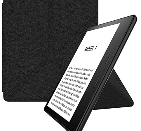 MyGadget Origami Funda para Amazon Oasis 10° Generación Desde 2019 & 9ª Generación (2017) - Case para E-Reader / Ebook - Carcasa con Tapa Magnética - Negro