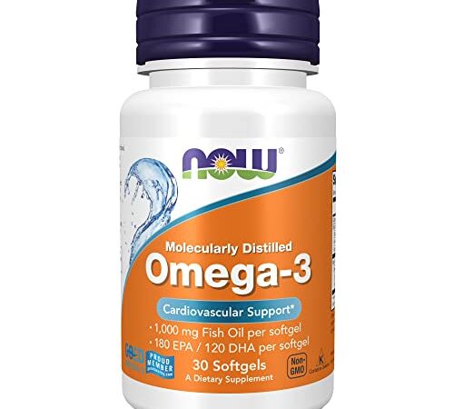 Now Foods Omega-3 Destilado Molecularmente Es 60 G, 30 Unidades