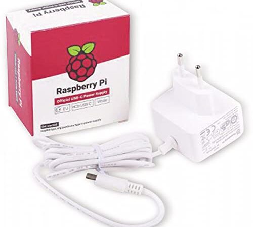 RASPBERRY fuente de alimentacion USB-C 5.1V 3A - blanco - para raspberry Pi 4 modelo B (1873421)