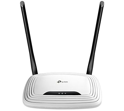 TP-Link TL-WR841N - WiFi router inalámbrico, 300 Mbps de velocidad WiFi, antenas de 5 dBi, modo multi, fácil de usar, 4 puertos LAN de 10/100 Mbps, 1 puerto WAN de 10/100 Mbps, Color Blanco