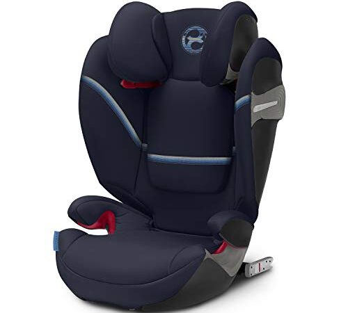 Cybex Gold - Silla de coche Solution S-Fix, para coches con y sin Isofix, Grupo 2/3 (15-36 kg), Desde los 3 hasta los 12 años aprox., Azul (Navy Blue)