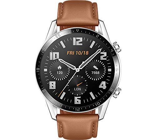 Huawei Watch GT2 - Smartwatch con Caja de 46 Mm (Pantalla Táctil Amoled de 1.39", GPS, 15 Modos Deportivos, Llamadas Bluetooth), marrón