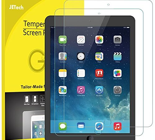 JETech Protector Pantalla compatible iPad (9,7 Pulgadas, 2018/2017 Modelo, 6ª / 5ª Generación), iPad Air 1, iPad Air 2, iPad Pro 9,7 pulgadas, Cristal Vidrio Templado, 2 Unidades