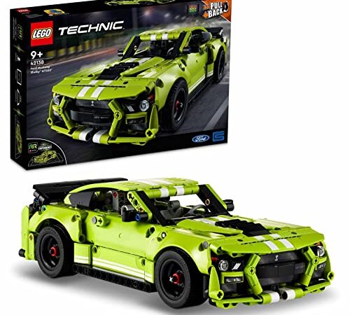 LEGO 42138 Technic Ford Mustang Shelby GT500, Maqueta de Coche de Juguete con App de Realidad Aumentada, Reyes 2022