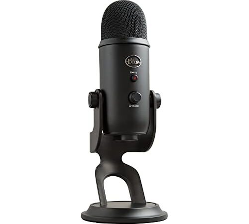 Logitech for Creators, Blue Yeti Micrófono USB para Grabación, Streaming, Gaming, Podcasting en PC y Mac, Micro de Condensador para Ordenador, Soporte Ajustable, Plug&Play - Negro