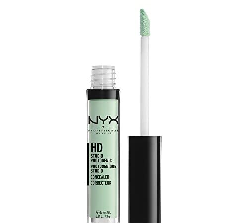 NYX Professional Makeup HD Photogenic Concealer Wand, Corrector para todo tipo de pieles, Cobertura media, Tono: Verde