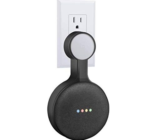 Soportes de Soporte de Montaje en Pared de Salida para Google Home Mini, Montaje enchufable de diseño Que Ahorra Espacio, gestión de Cables Google Home Mini