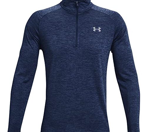 Under Armour Tech 2.0 1/2 Zip, Parte Superior del Calentamiento Hombre, Azul (Academy/ Steel), L