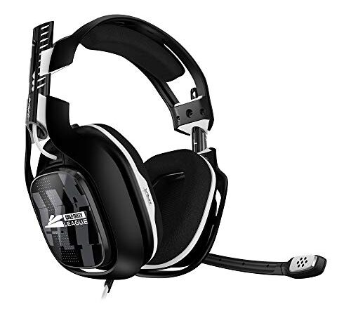 ASTRO Gaming A40 TR Edición CALL OF DUTY League, Auriculares alámbricos, 4a gen, Audio V2 para PC, clavija 3.5mm, micrófono intercambiable, Xbox X y S, Xbox One, PS5, PS4, PC - Color Negro/Blanco