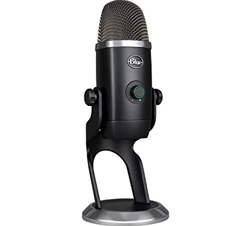 Blue Yeti X Micrófono Profesional de Condensador USB, Medición de Alta Resolución para Grabación, Streaming, Gaming, Podcasting en PC y Mac, Iluminación LED, Efectos Blue VO!CE - Negro