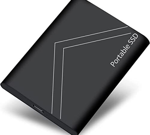 Disco Duro Externo, 2TB - USB 3.0 Ultrafino 2.5" Diseño Metálico HDD Portátil pour PC, Mac, Portable (Noir)