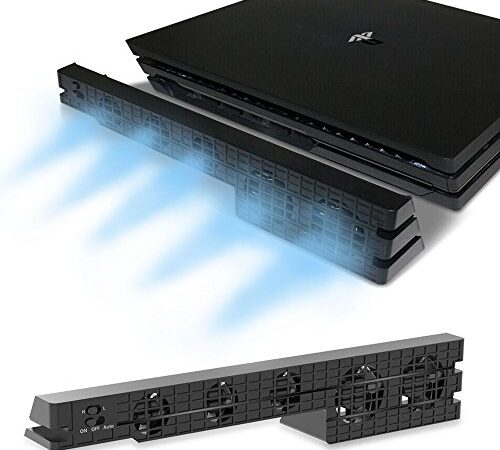 ElecGear PS4 Pro Refrigerador Ventilador de Refrigeración, Control Automático del Sensor de Temperatura Turbo USB Cooling Fan Cooler para PlayStation 4 Pro CUH-7xxx