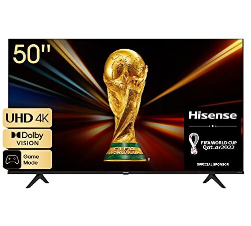 Hisense 50A6EG (50 Pulgadas) 2022 Series - Smart TV 4K UHD con Dolby Vision HDR, DTS Virtual X, Freeview Play, Alexa Built-in, Bluetooth (Nuevo 2022)