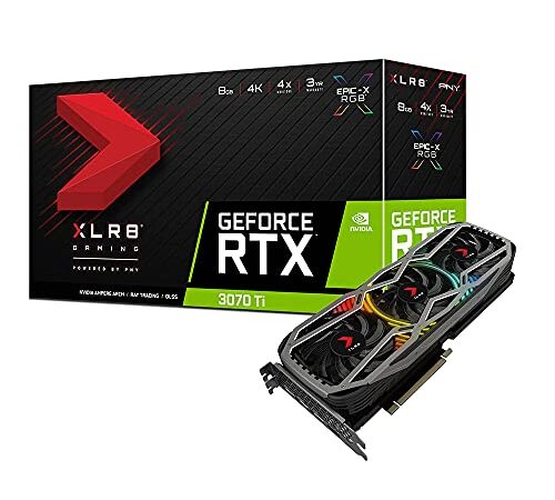 PNY Tarjeta gráfica GeForce RTX™ 3070 Ti 8GB XLR8 Gaming Revel Epic-X RGB™ Triple Fan