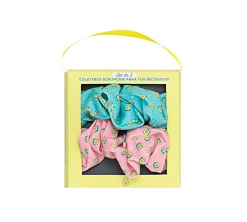 Set de 2 coleteros scrunchie para tus recogidos - aguacate - Mr. Wonderful