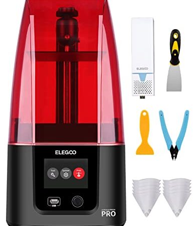 ELEGOO Mars 3 Pro Impresora 3D MSLA, Impresora 3D de LCD 4K Pantalla Monocromática de 6,66 Pulgadas Impresora 3D Anti-Ultravioleta con Purificador de Aire Impresora 3D de Resina Impresión Rápida