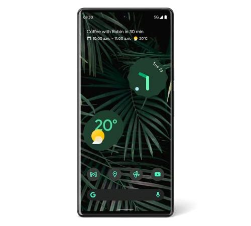 Google Pixel 6 Pro - Teléfono móvil libre Android 5G con cámara de 50 megapíxeles y lente de gran angular - [128 GB] - [Carbón]