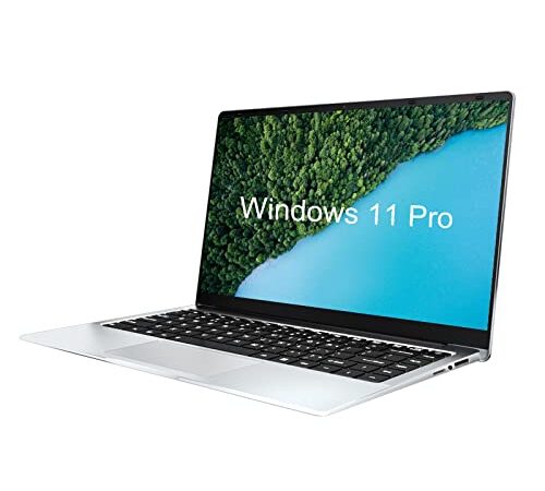 KUU XBOOK-2 Ordenador Portátil 14.1'', Laptop J4105 CPU, 8GB RAM LPDDR4 256GB SSD, Ultrafino Portátil con Windows 11 Pro, Monitor de PC Portátil USB y Bluetooth 4.2, HDMI WiFi de Doble Banda Laptop