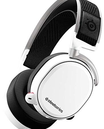 SteelSeries Arctis Pro Wireless - Auriculares de juego inalámbricos dobles (2,4 G y Bluetooth) - Sistema de batería doble - Blanco