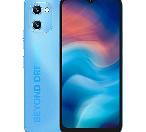 UMIDIGI G1 Smartphone Android 12 Pantalla Completa HD+ De 6.52" 32GB TeléfonoMóvil Libres Barato, Batería De 5150mAh Inteligente, Dual Sim 4G LTE, Teléfono Celular De 13MP+ 5MP con Dos Cámara (Azul)