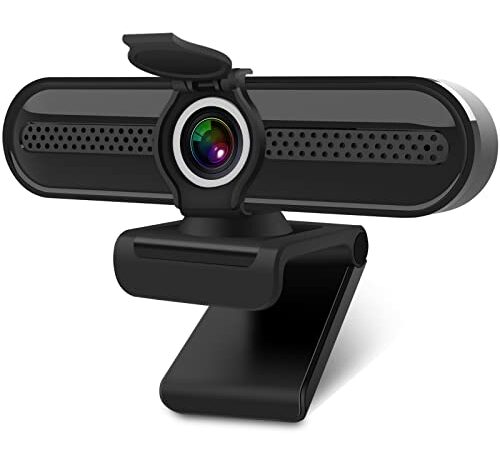 VIZOLINK Webcam 1080P con Micrófono para PC, Full HD Cámara Web USB para Videoconferencia, Estudios, Conferencias, Grabación, Juegos, Plug y Play, con Cubierta de Privacidad