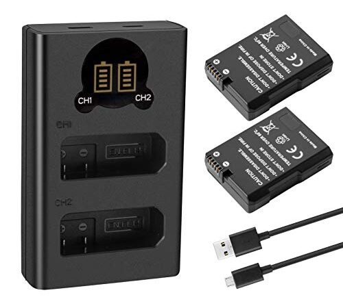 2X EN-EL14 EN-EL14a Batería de Repuesto Compatible con Nikon D5600 D5500 D5300 D5200 D5100 D3500 D3400 D3300 D3200 D3100 DF Coolpix P7800 P7700 P7200 P7100 P7000