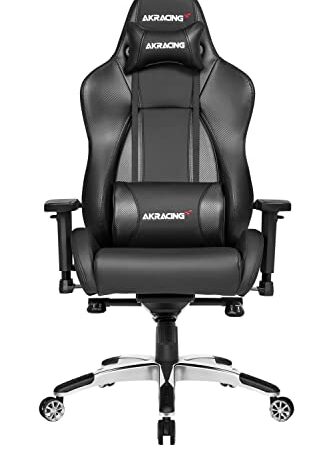 AKRacing Gaming Chair Silla, Piel sintética de Poliuretano, Master Premium Carbon/Negro, Normal