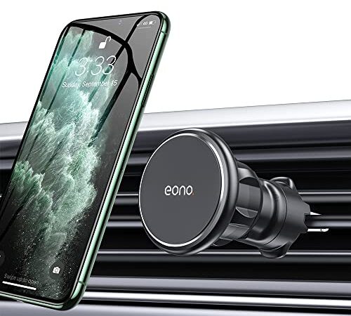 Amazon Brand - Eono Soporte Magnético de Móvil Coche para la Rejilla de Ventilación, Universal Soporte Teléfono con Rotación de 360 ​​Grados, Compatible con iPhone 12, iPhone 11, Galaxy S20, Huawei