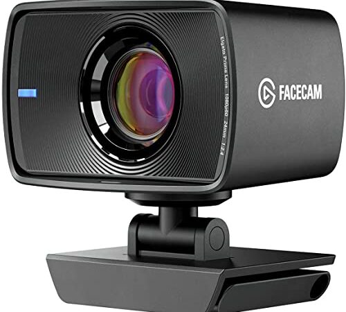 Elgato Facecam - Webcam Full HD 1080p60 real para streaming, juegos, videoconferencia, sensor Sony, corrección de luz avanzada, controles avanzados, funciona con OBS, Zoom, Teams y demás, para PC/Mac
