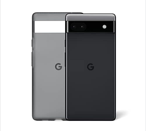 Google Pixel 6a: Smartphone 5G Android Libre con Cámara de 12 Megapíxeles y Batería de 24 Horas de Duración, de Color Carbón + Funda Protectora Color Carbón