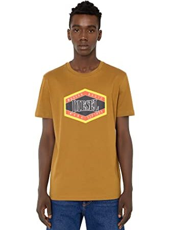 Diesel T-di-E14 Camiseta, Hombre, Multicolor (5dq-0grai), L