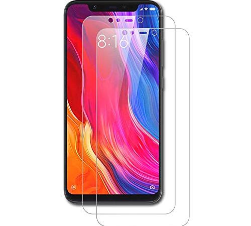 AICEK [2-Pack Protector de Pantalla Xiaomi Mi 8, Cristal Templado para Xiaomi Mi 8 Vidrio Templado Xiaomi 8 Cristal Screen Protector