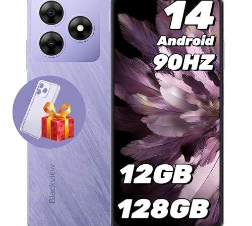 Blackview Wave 8 Smartphone Android 14, 12GB+128GB/2TB TF, 6,56" 90Hz, Cámara 13MP+8MP, 5000mAh, 4G Dual SIM Móvil, Octa-Core Moviles/Face ID/Fingerprint/OTG/GPS Telefonos Moviles Libres