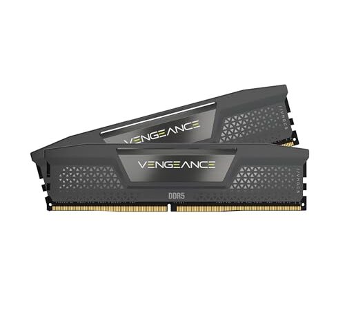 CORSAIR VENGEANCE DDR5 32GB (2x16GB) DDR5 6000MHz CL30 AMD EXPO Intel XMP iCUE Memoria de Ordenador Compatible - Gris (CMK32GX5M2B6000Z30)