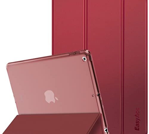 EasyAcc Funda para iPad 9.7 2018 iPad 6/2017 iPad 5, Ultra Slim Premium Piel sintética iPad de 9.7 Pulgadas A1822 A1823 A1954 A1893 [Vino Tinto]